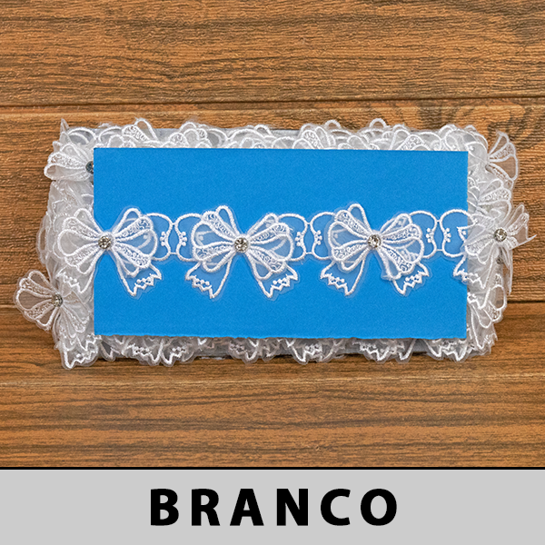 Tule Bordado 3D Branca CH-2429 (4,5cm - 12,80m)
