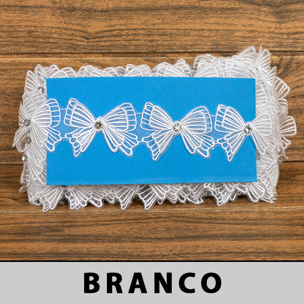 Tule Bordado 3D Branca CH-3434 (5,5cm - 12,80m)