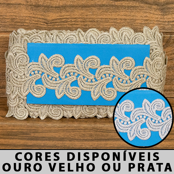 Renda Guipir com Lurex CH-4742M (7,0cm - 13,70m)