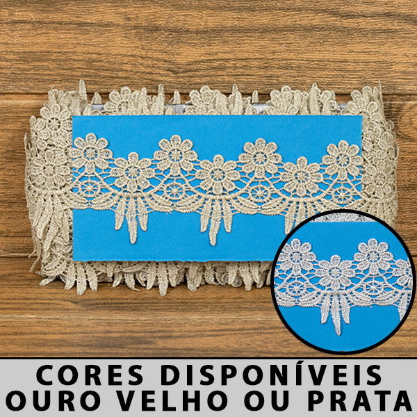 Renda Guipir com Lurex CH-4738M (7,5cm - 13,70m)