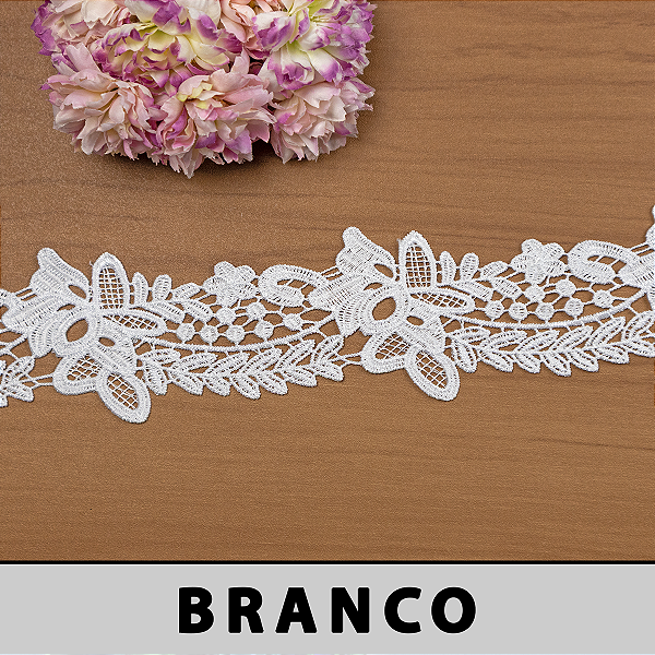 Renda Guipir Branca CH-4809 (6,5cm - 13,70m)