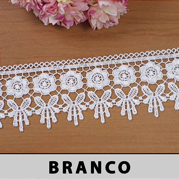 Renda Guipir Branca CH-4826 (6,5cm - 13,70m)