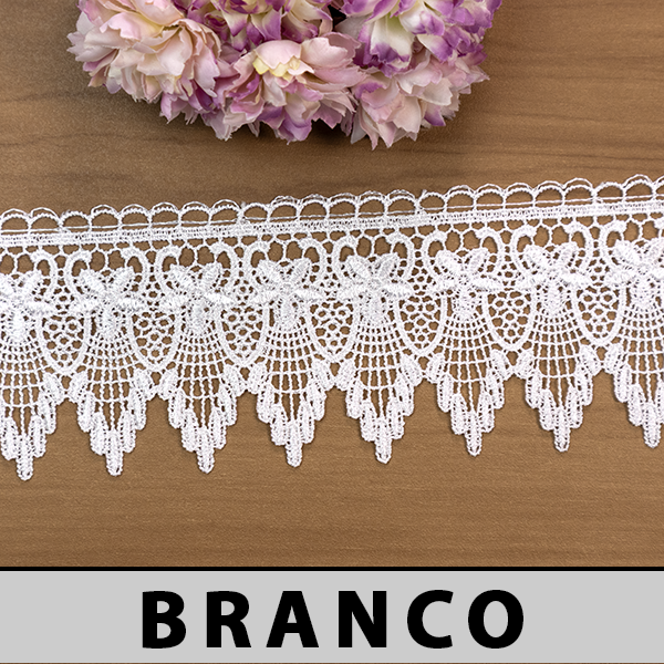 Renda Guipir Branca MH-6898/A (8,0cm - 13,70m)
