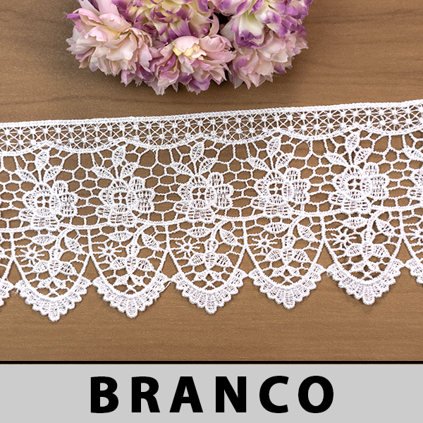 Renda Guipir Branca MH-1689 (10,0cm - 13,70m)