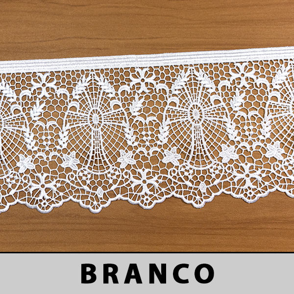 Renda Guipir Litúrgica Branca CH-2954 (16,5cm - 13,25m)