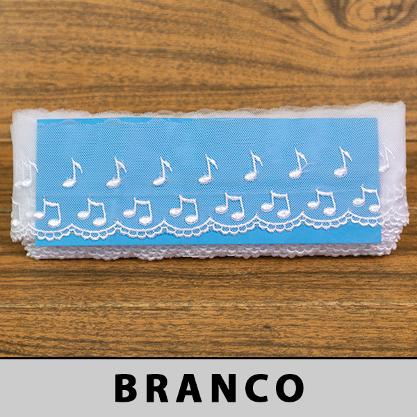 Tule Bordado Branco CH-4137 (7,0cm - 13,70m)