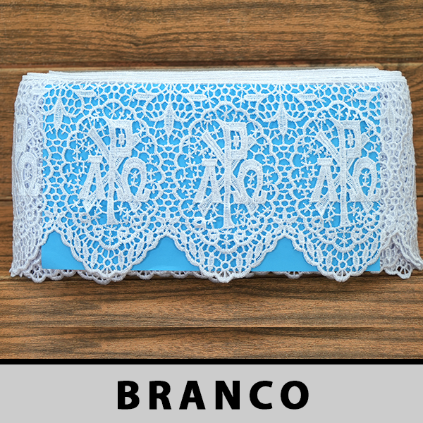 Renda Guipir Litúrgica Branca CH-4873 (14,5cm - 13,25m)