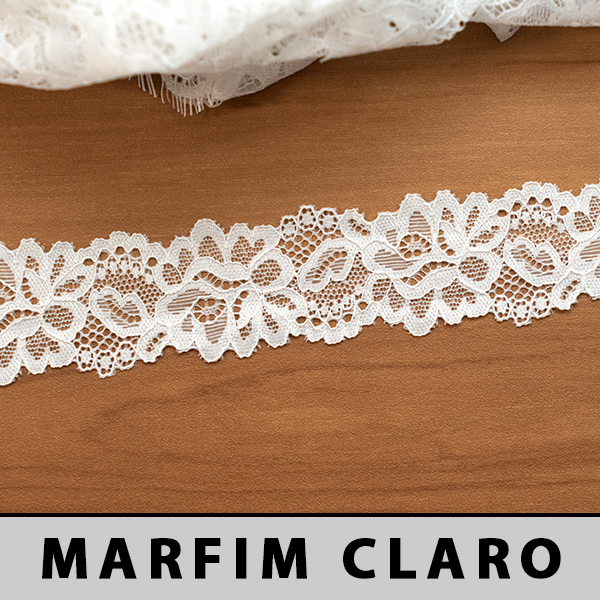 Renda Elastano Marfim Claro CH-1096 (4,0cm - 10,0m)