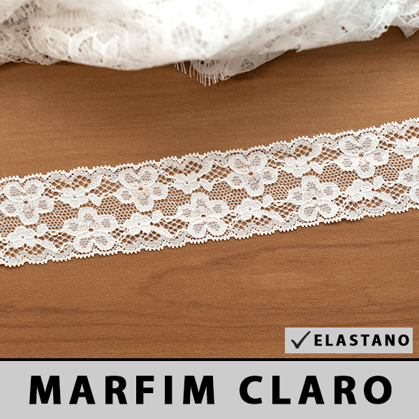 Renda Elastano Marfim Claro CH-3101 (4,0cm - 10,0m)