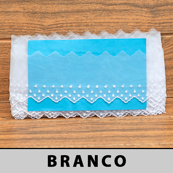 Tule Bordado Branco CH-3140 (8,5cm - 13,70m)