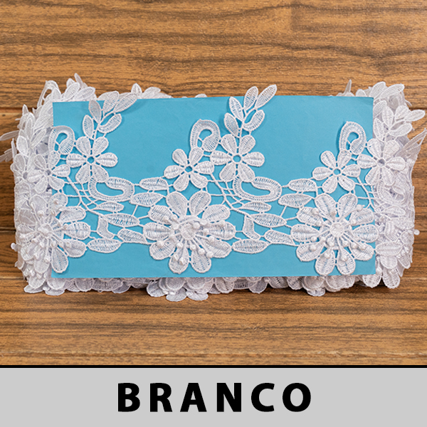 Renda Guipir Branca 3D CH-3788 (13,5cm - 13,70m)