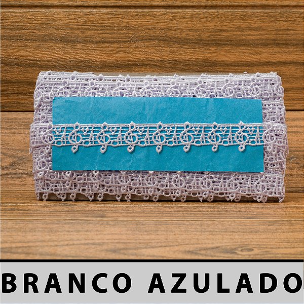 Renda Guipir Branco Azulado LA-904386 (3,0cm - 13,70m)