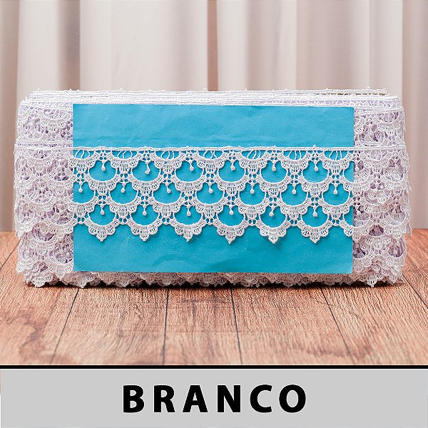Renda Guipir Branca LA-904395 (6,5cm - 13,70m)