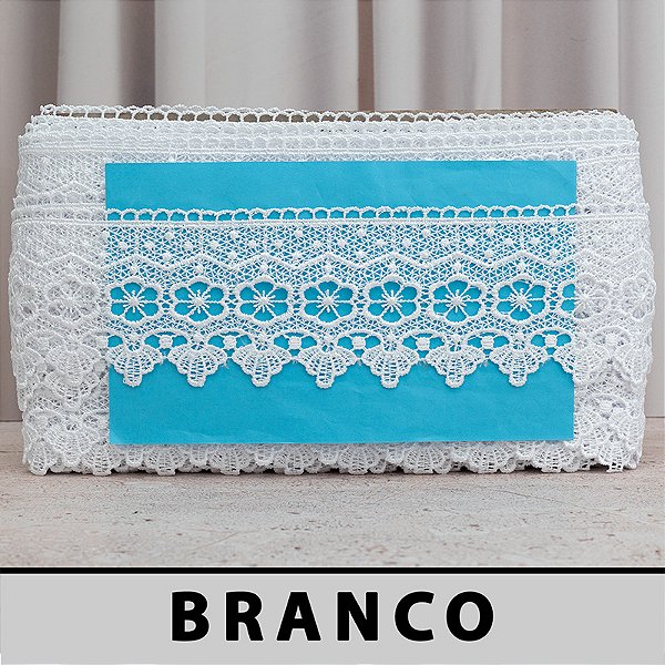 Renda Guipir Branca CH-4890 (7,5cm - 12,80m)