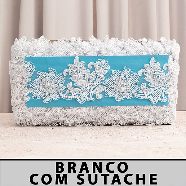Tule Bordado Branca CH-2274 (7,5cm - 9,14m)