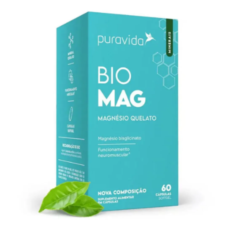 Bio Mag - Magnésio Quelato - 60 Caps - Pura Vida