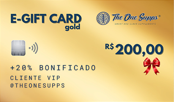 VALE PRESENTE e-CARD - The One Supps GOLD (R$ 200,00)
