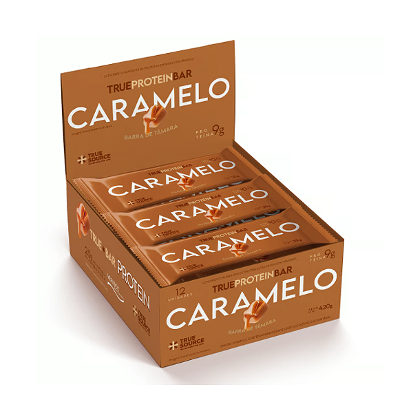 True Protein Tâmara-Bar Caramelo Display c/ 12 unids - True Source