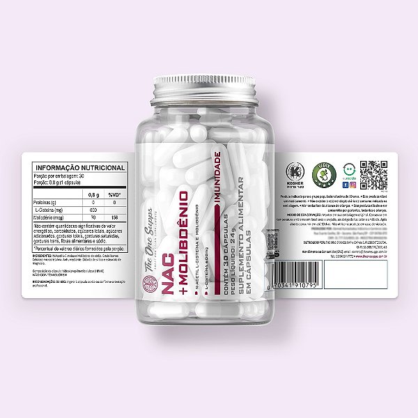 Imunidade NAC + Molibidênio 30 Veg Caps - The One Supps