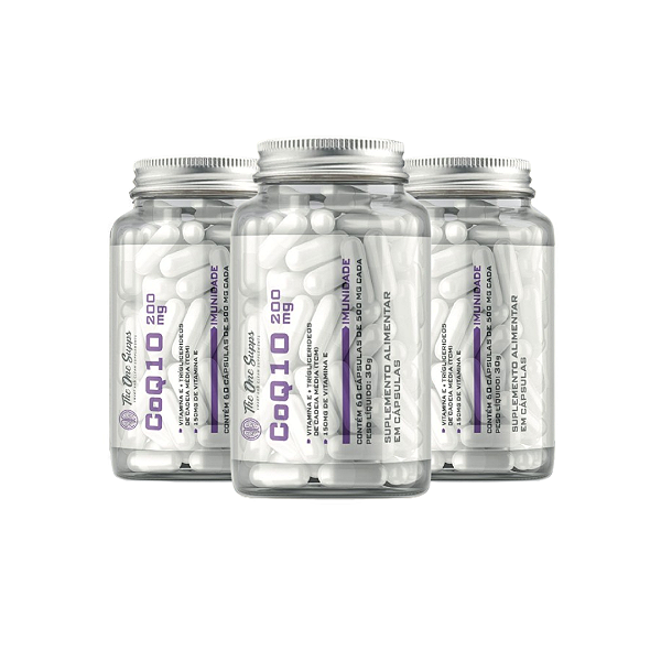 Kit 3 Coenzima Q10 + Vitamina E Kosher 60 Veg Caps - 25% de desconto