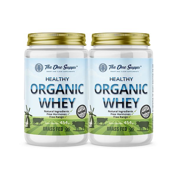 Kit 2 Healthy Organic Whey® 454g sem sabor - The One Supps