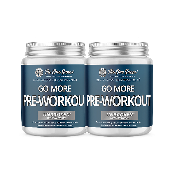 Kit 2 Go More Unbroken® 360g  Pré Treino - 25% de desconto