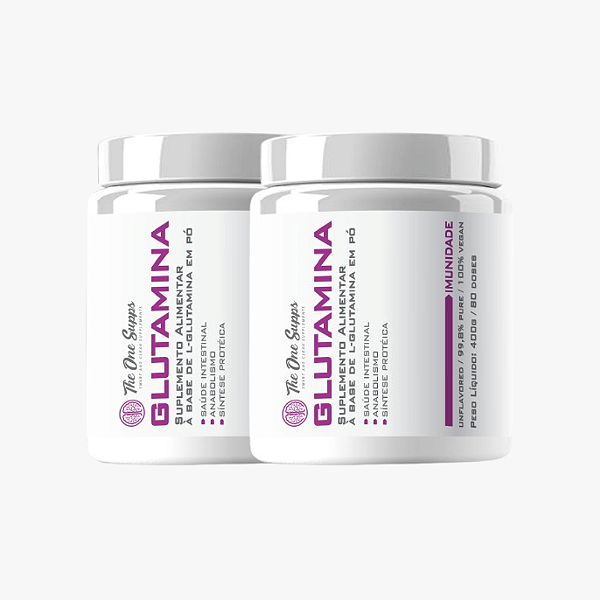 Kit 2 Glutamina Pura 400g Vegan - The One Supps