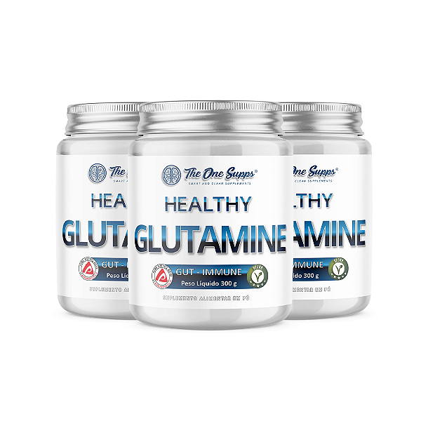 Kit 3 Healthy Glutamine 300g (100% Pure Ajinomoto®) - The One Supps