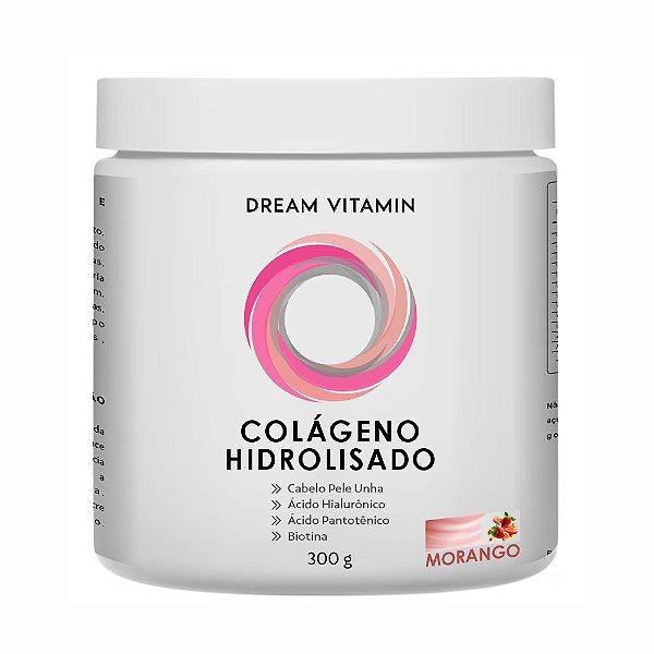 Colágeno Hidrolisado 300g Morango - Dream Vitamin