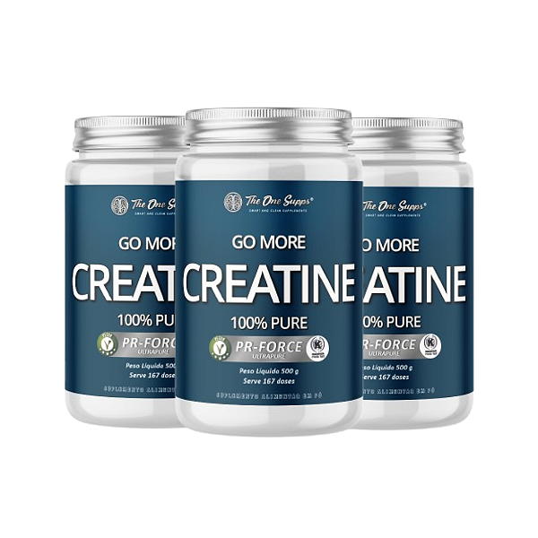 Kit 3 Go More Creatine PR-Force® 500g Kosher Vegan - The One Supps