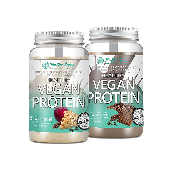 KIT 2 Healthy Vegan Protein 454g Sabores - The One Supps