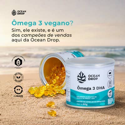 ÔMEGA 3 DHA Vegetal de Microalgas - Ocean Drop