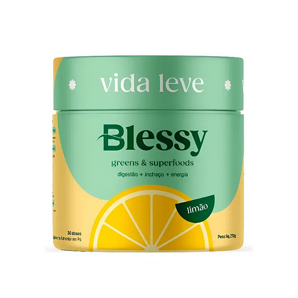 Suco Detox Blessy Greens Limão em pó 210g