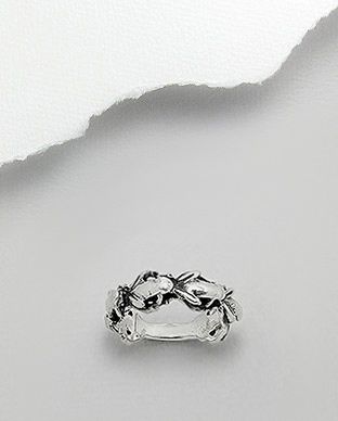 anel de prata sapinhos