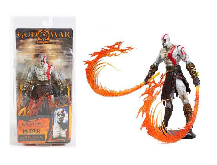 Action Figure God of War Kratos Flaming Blades