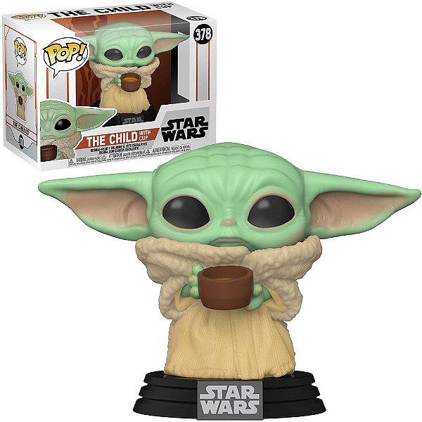 Funko Pop Star Wars Mandalorian Baby Yoda Child With Cup #378
