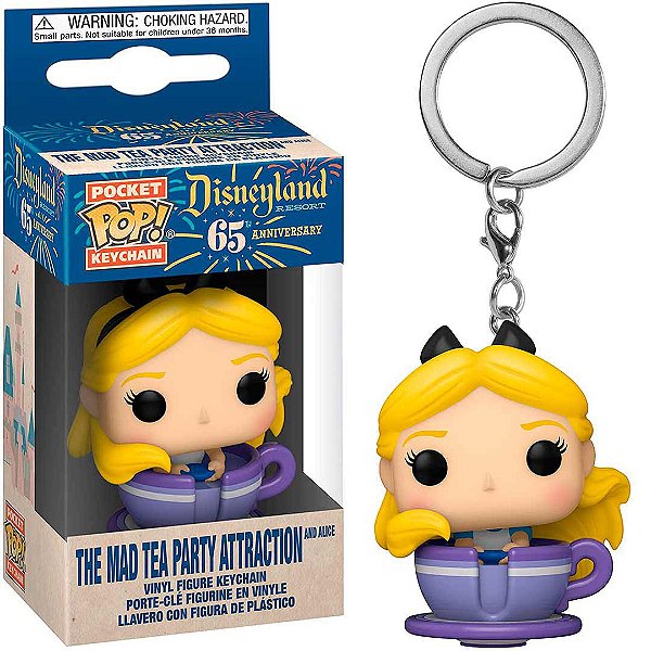 Chaveiro Pocket Pop Disney The Mad Tea Party Attraction Alice