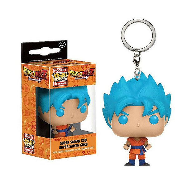 Chaveiro Pocket Pop Dragon Ball Z Goku Super Saiyan God Blue Hair