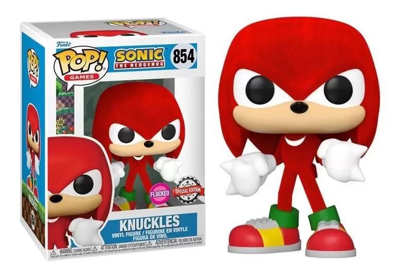 Funko Pop Sonic The Hedgehog Knuckles Flocked Exclusivo #854