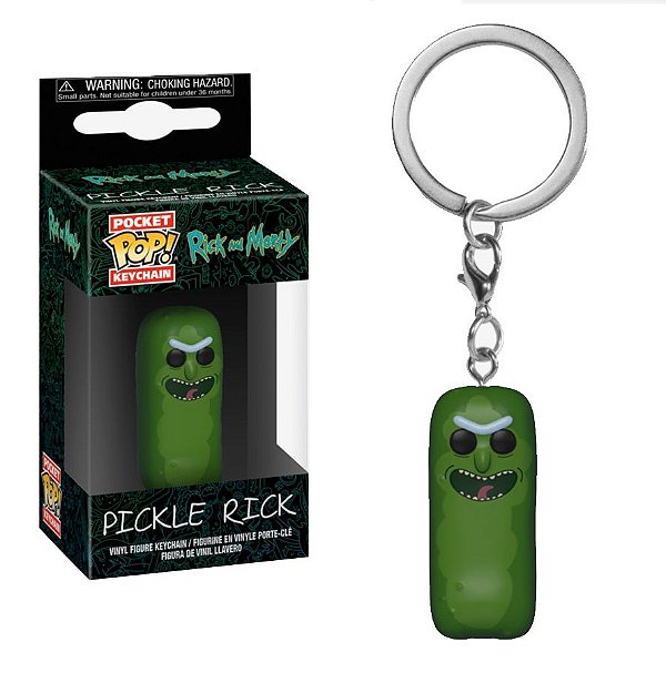 Chaveiro Pocket Pop Rick And Morty Pickle Rick