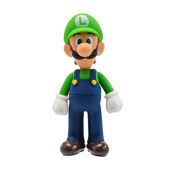 Action Figure Super Mario Bros Luigi Boneco PVC 13cm