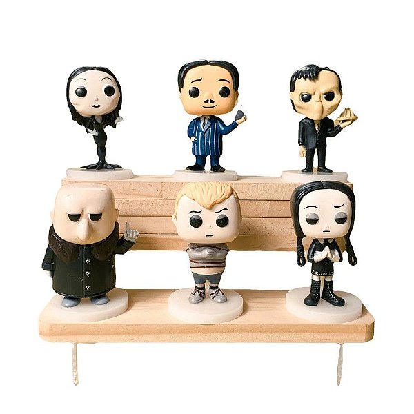 Kit 6 Bonecos Familia Addams Wandinha Mortiça Gomez Action Figure