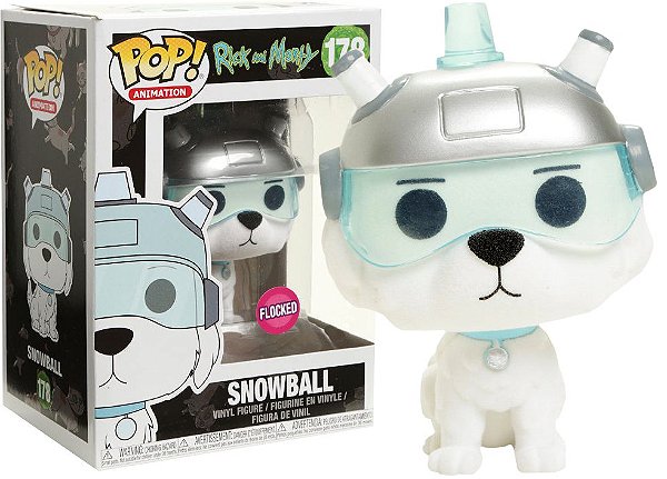 Funko Pop Rick and Morty Snowball Flocked Exclusivo #178