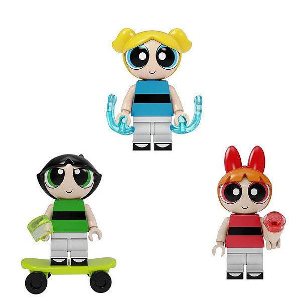 Boneca Meninas Super Poderosas Desenho Bloco de Montar