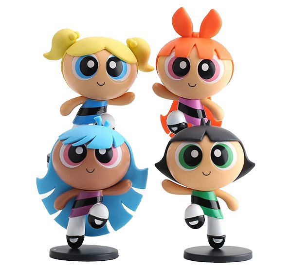 Kit 4 Bonecas Meninas Super Poderosas Powerpuff Girls