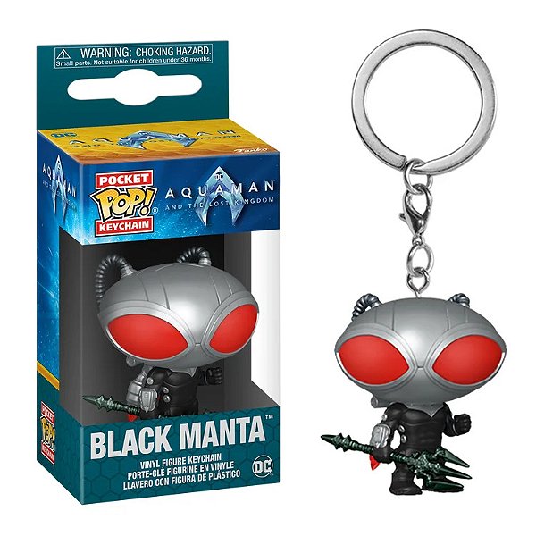CHAVEIRO POCKET POP DC AQUAMAN - BLACK MANTA ARRAIA NEGRA