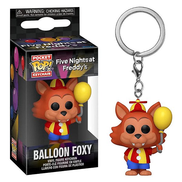 Chaveiro Pocket Pop Five Nights At Freddys Balloon Foxy