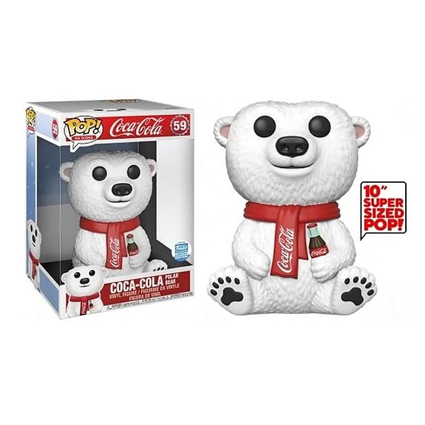 Funko Pop Urso Polar Coca Cola Super Size Exclusivo Funkoshop #59