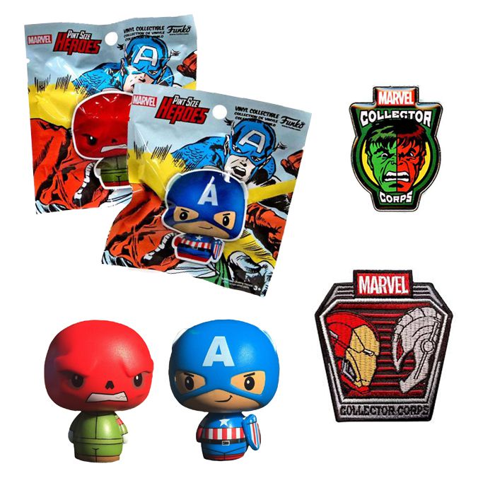 Funko Pint Size + Pin + Patch Superhero Showdowns Marvel Collectors Corps