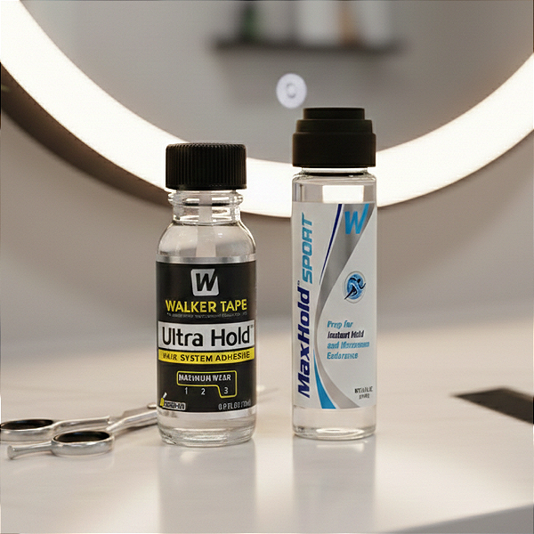 Kit Fixação Total - Cola Ultra Hold 15ml + Max Hold Sport 41ml Walker Tape Para Prótese Capilar